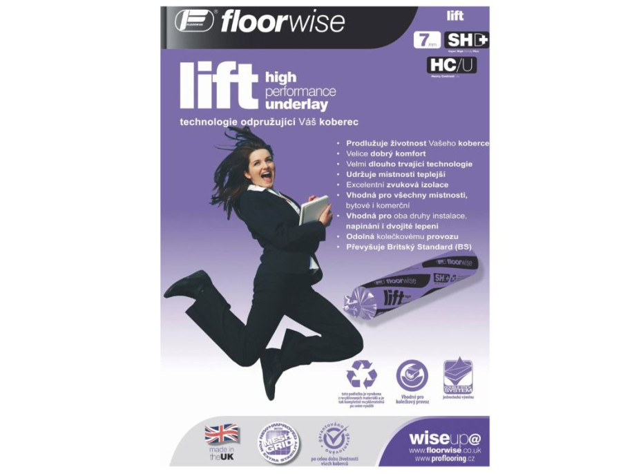 Podložka pod koberec FLOORWISE Lift (role 15 m2)