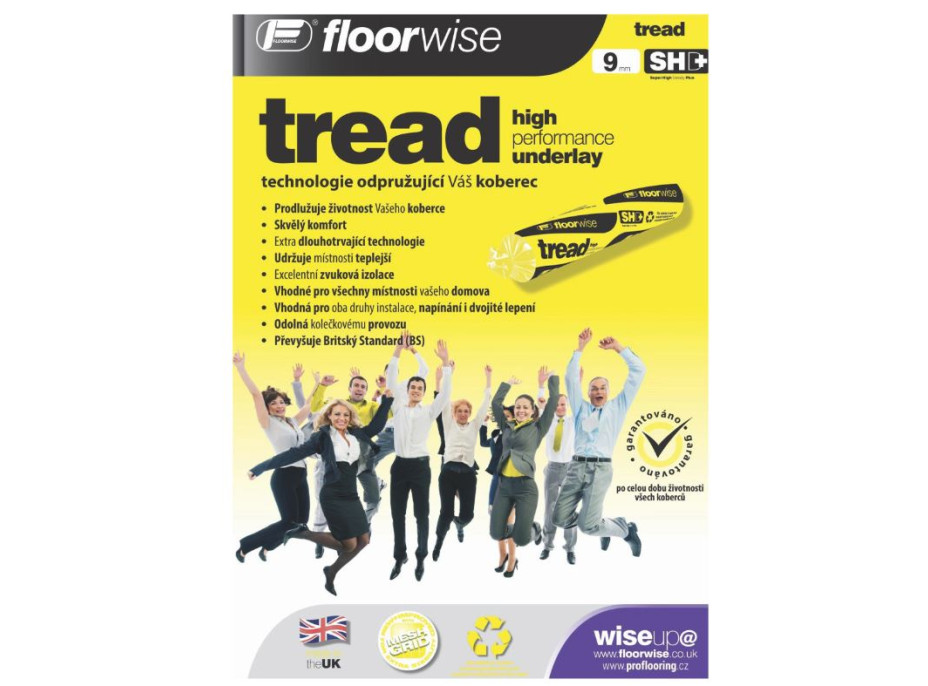 Podložka pod koberec FLOORWISE Tread (role 15 m2)