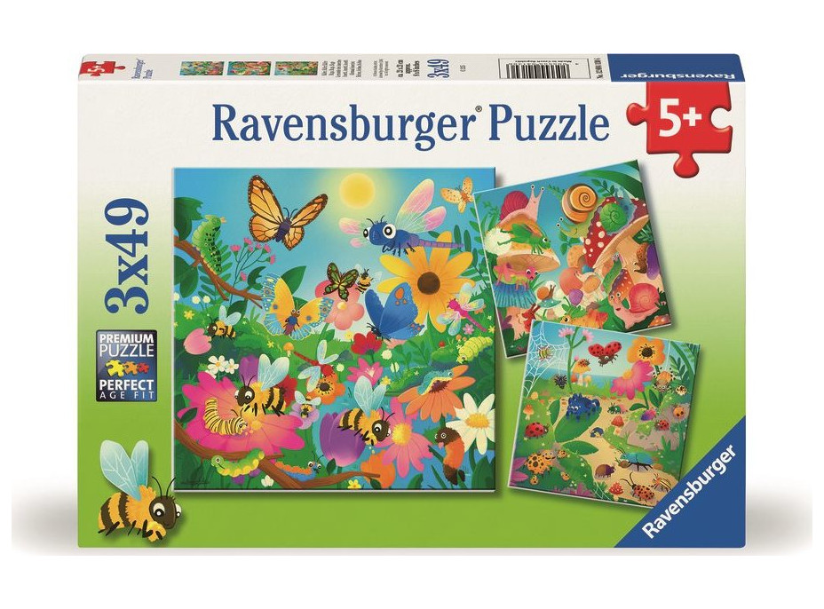 RAVENSBURGER Puzzle Hmyzí kamarádi 3x49 dílků