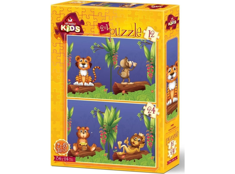 ART PUZZLE Puzzle Kamarádi v přírodě 12+24 dílků