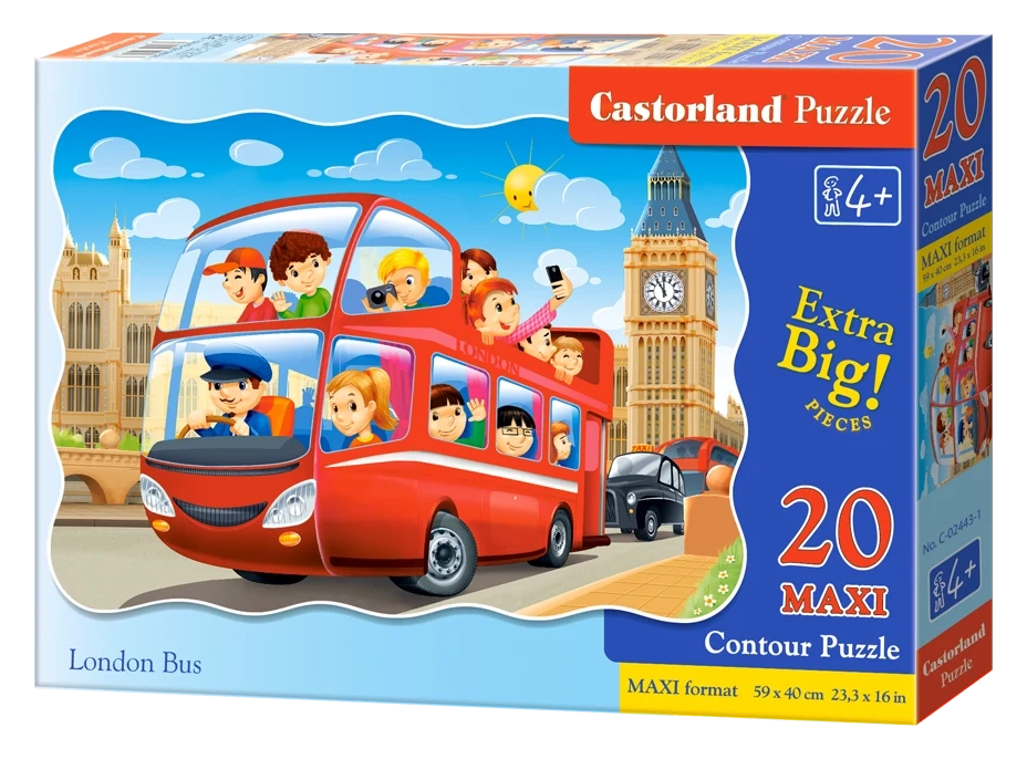 CASTORLAND Puzzle Londýnský autobus MAXI 20 dílků