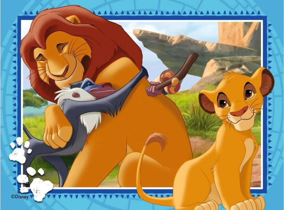 RAVENSBURGER Puzzle Lví král 4v1 (12, 16, 20, 24 dílků)
