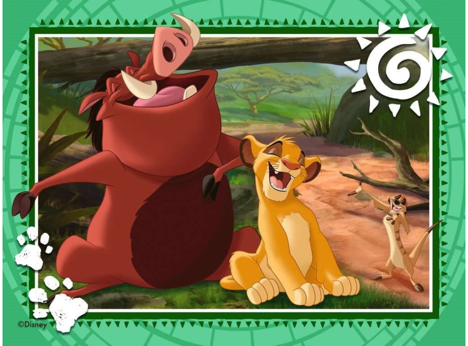 RAVENSBURGER Puzzle Lví král 4v1 (12, 16, 20, 24 dílků)