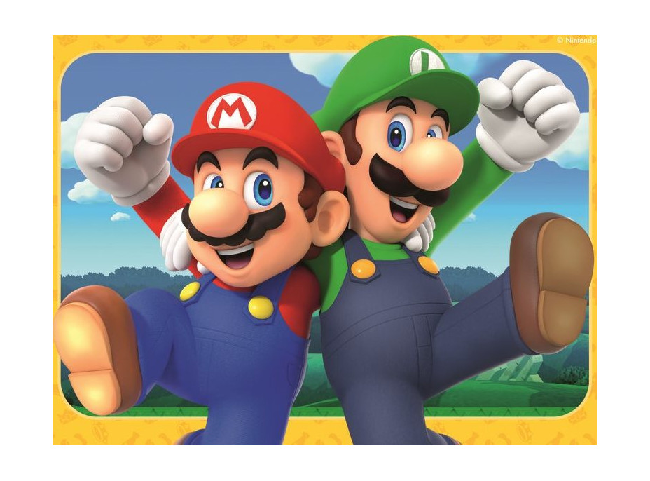 RAVENSBURGER Puzzle Super Mario a jeho dobrodružství 4v1 (12,16,20,24 dílků)