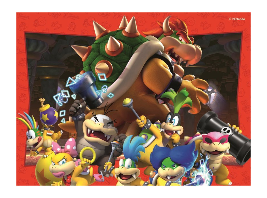 RAVENSBURGER Puzzle Super Mario a jeho dobrodružství 4v1 (12,16,20,24 dílků)