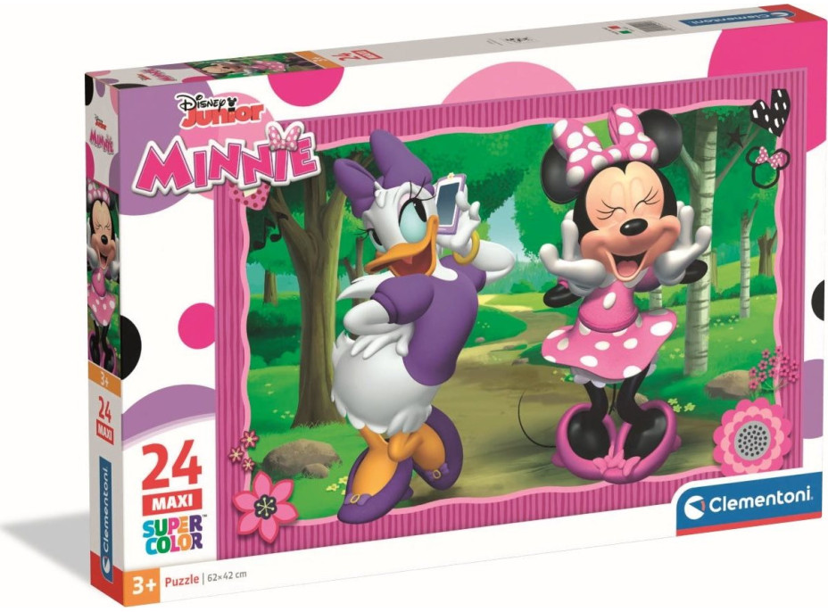 CLEMENTONI Puzzle Minnie a Daisy na procházce MAXI 24 dílků