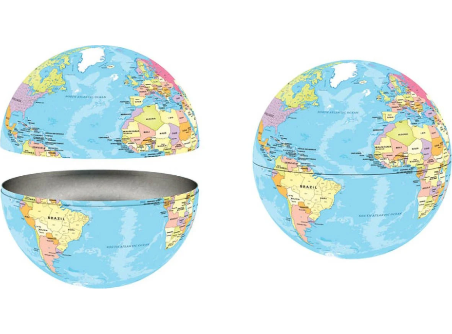 EUROGRAPHICS Puzzle v plechové krabičce Mapa světa 550 dílků