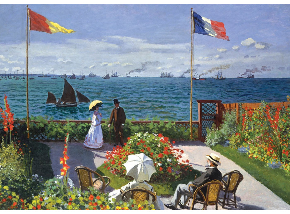 GRAFIKA Puzzle Zahrada v Sainte Adresse a Pole vlčích máků 2x500 dílků
