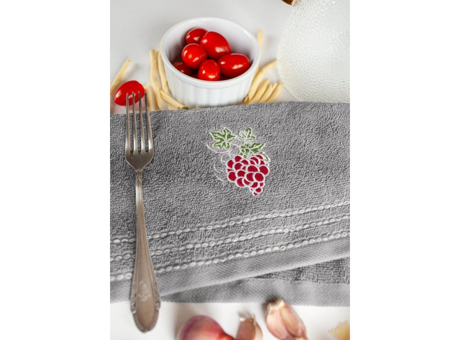 Sada kuchyňských ručníků 30x50 cm (3 kusy) - HROZNY