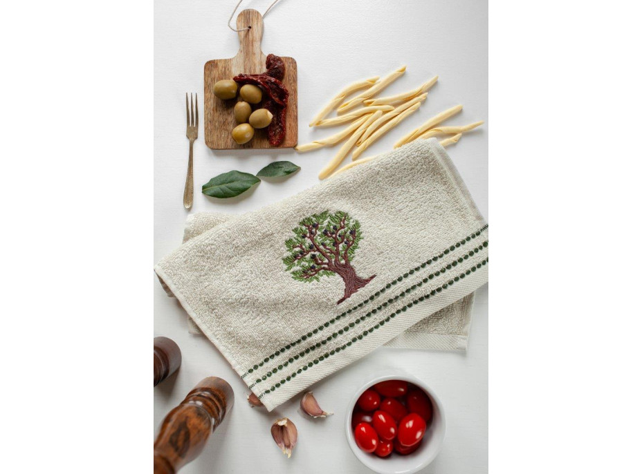 Sada kuchyňských ručníků 30x50 cm (3 kusy) - OLIVY