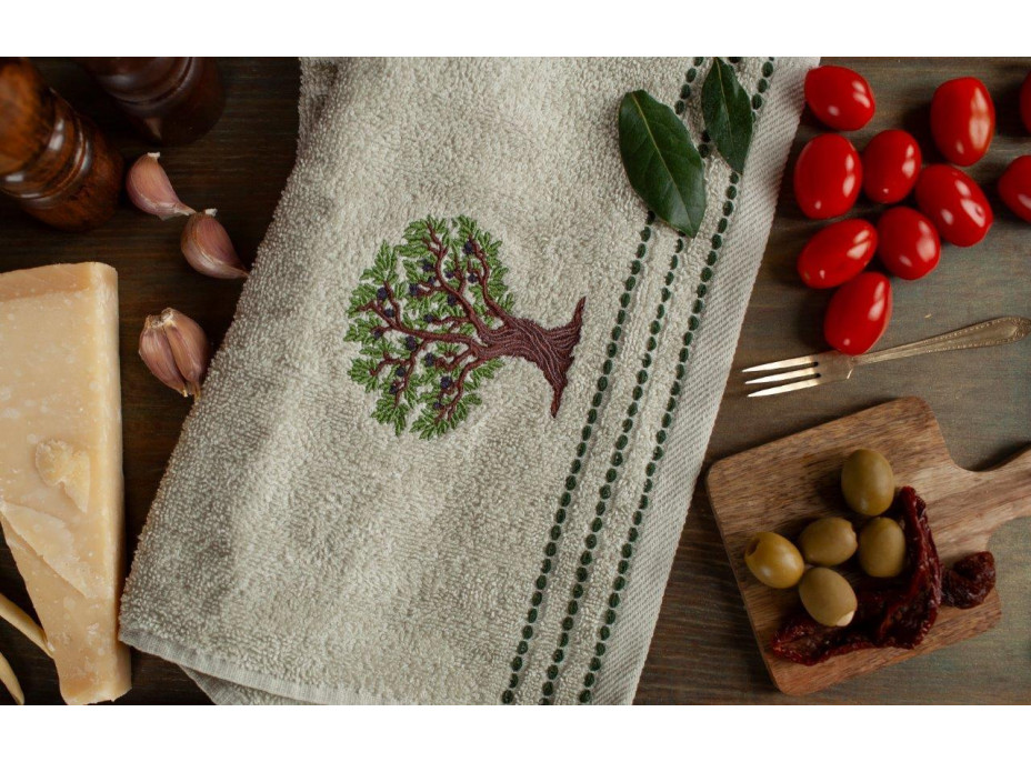 Sada kuchyňských ručníků 30x50 cm (3 kusy) - OLIVY