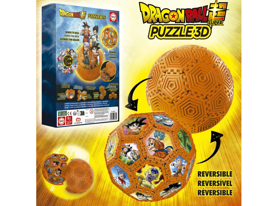 EDUCA 3D Puzzle Build&Play: Dračí míč 32 dílků
