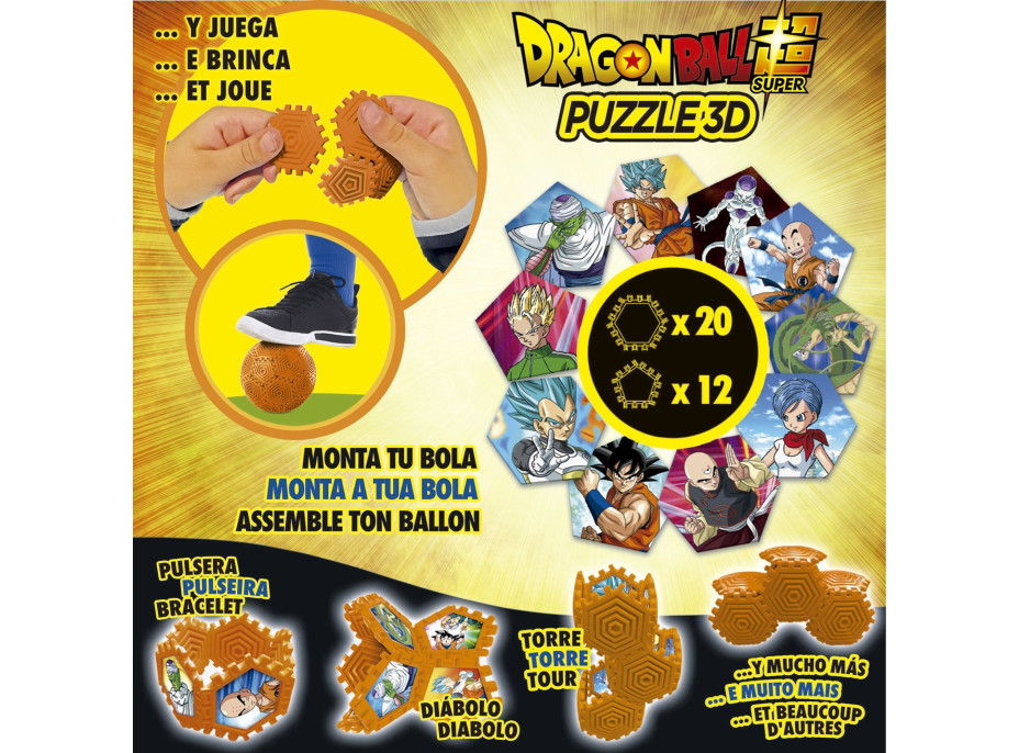 EDUCA 3D Puzzle Build&Play: Dračí míč 32 dílků