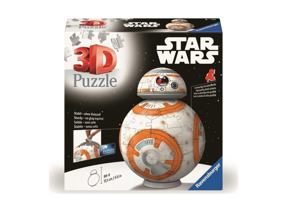RAVENSBURGER 3D Puzzleball Star Wars: BB8 103 dílků