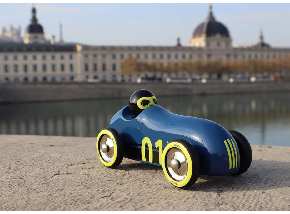 Vilac Dřevěné auto Old Sport Compet tmavě modré