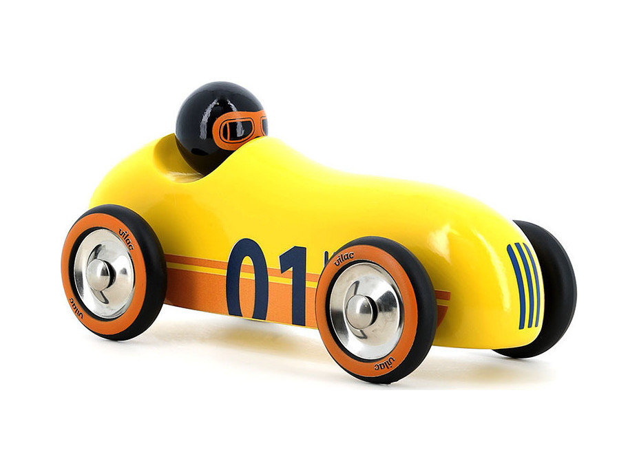 Vilac Dřevěné auto Old Sport Compet žluté