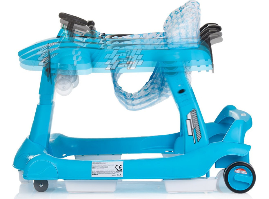 CHIPOLINO Chodítko interaktivní Airplane 3v1 Blue