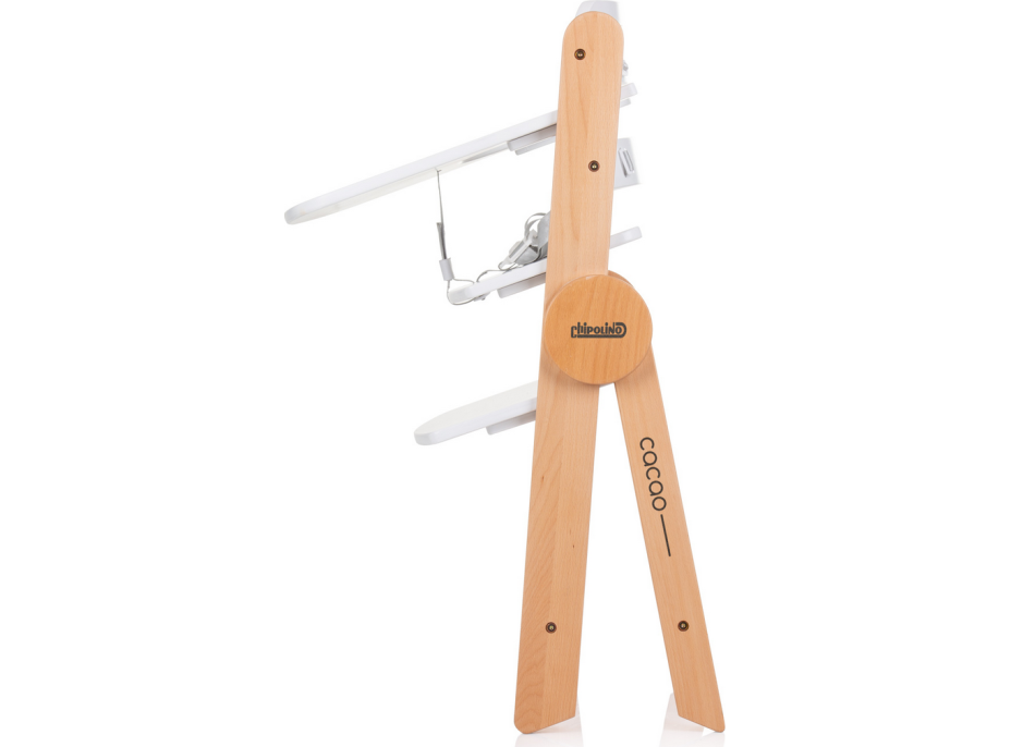 CHIPOLINO Dřevěná jídelní židlička Cacao 2v1 White Wood