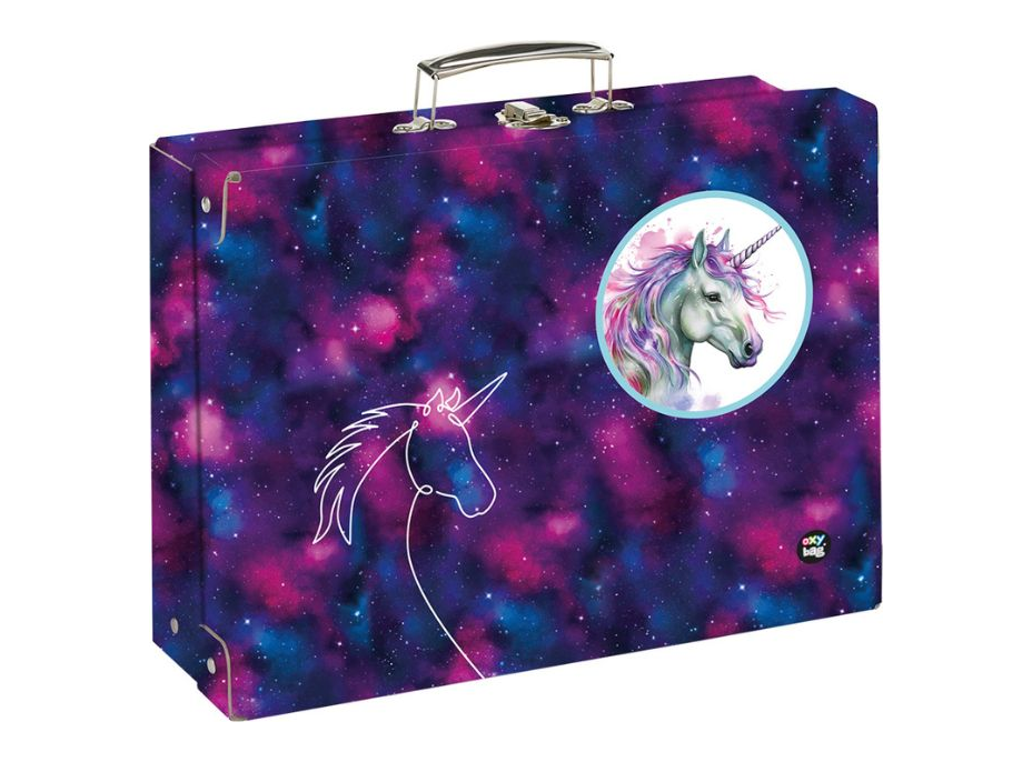 OXYBAG Kufřík hranatý A4 OXY GO Unicorn
