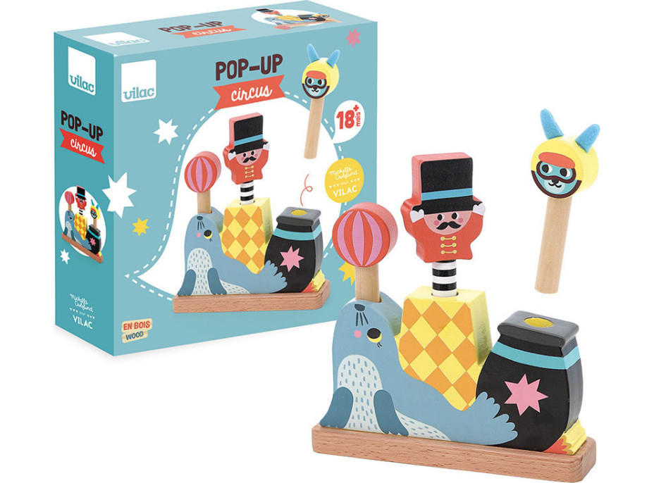Vilac Dřevěná vystřelovací hra Cirkus