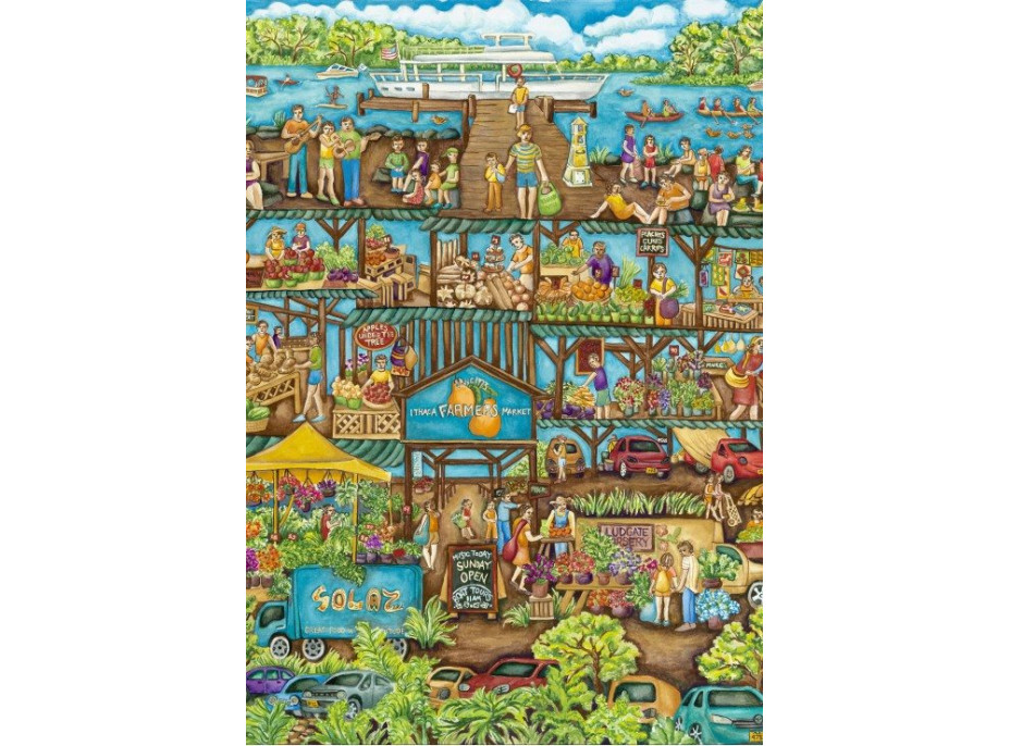 GRAFIKA Puzzle Farmářský trh 1000 dílků
