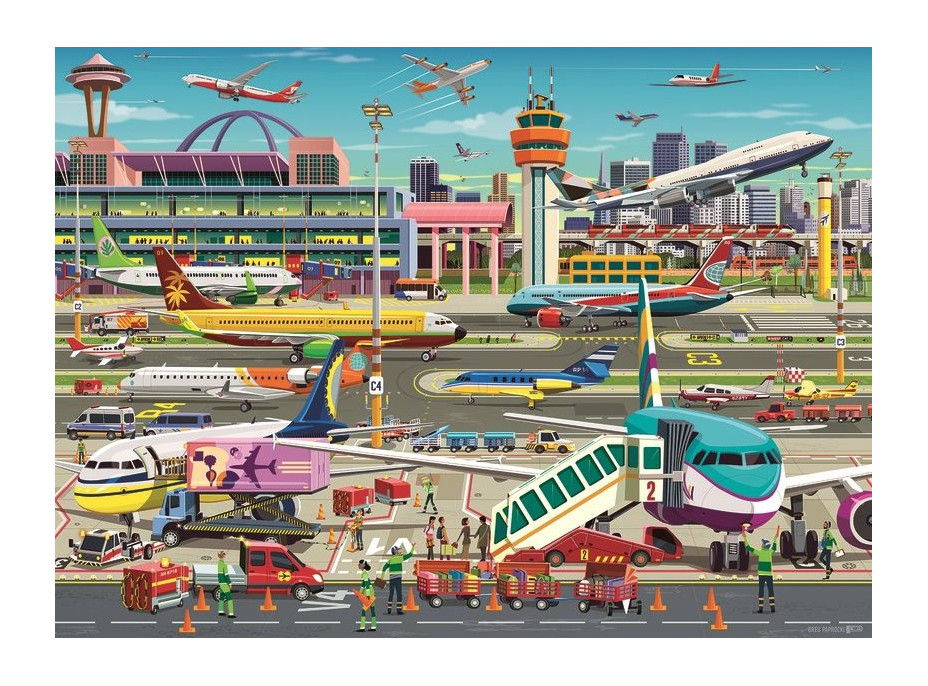 RAVENSBURGER Puzzle Letištní ruch XXL 150 dílků