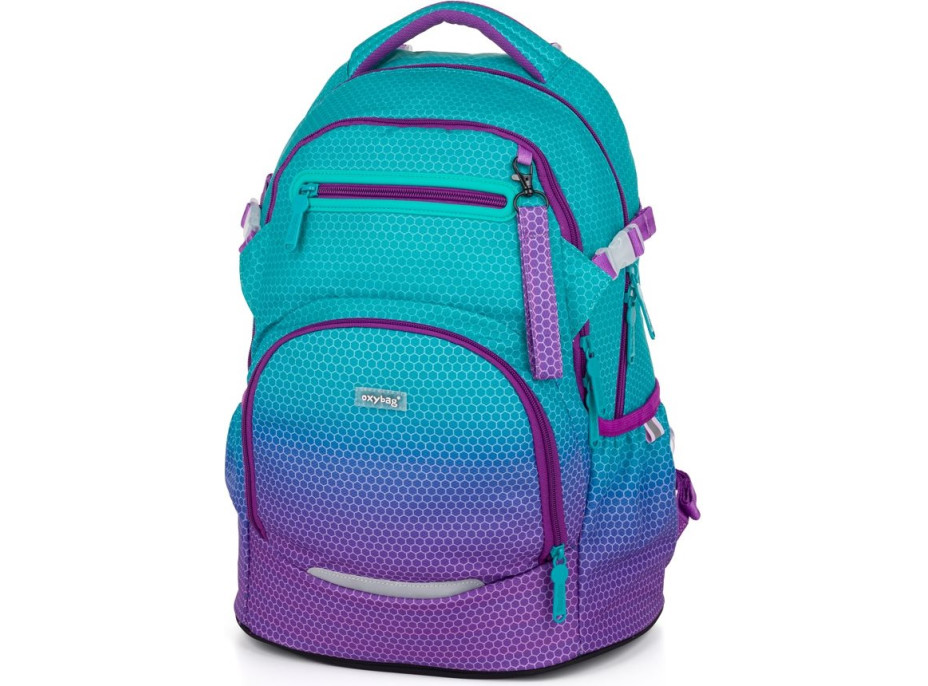 OXYBAG Školní batoh OXY Ombre Blue-Pink