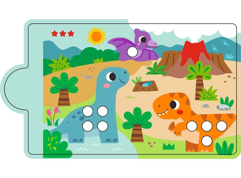 2Kids Toys Magnetická hra Třídění barev s dinosaurem