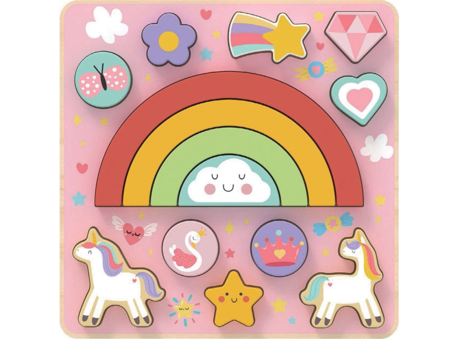 2Kids Toys Balanční puzzle Unicorn 2 v 1
