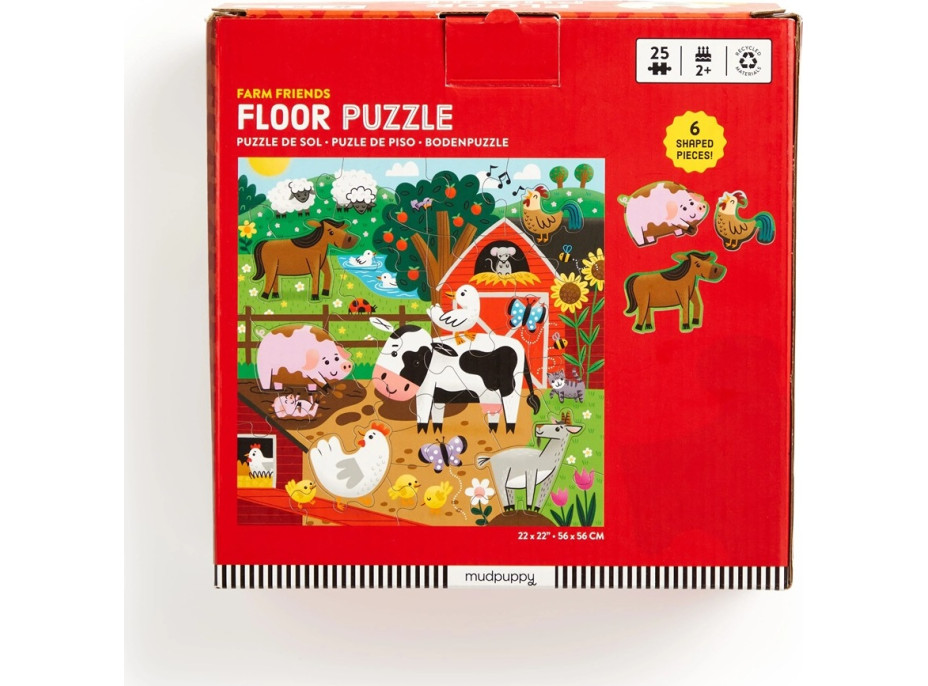 Mudpuppy Podlahové puzzle Kamarádi z farmy 25 dílků