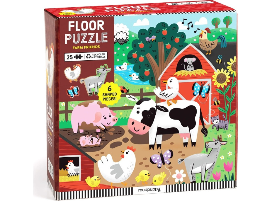 Mudpuppy Podlahové puzzle Kamarádi z farmy 25 dílků