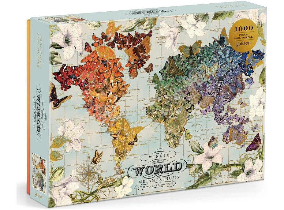 Galison Fóliové puzzle Wendy Gold Okřídlená metamorfóza 1000 dílků