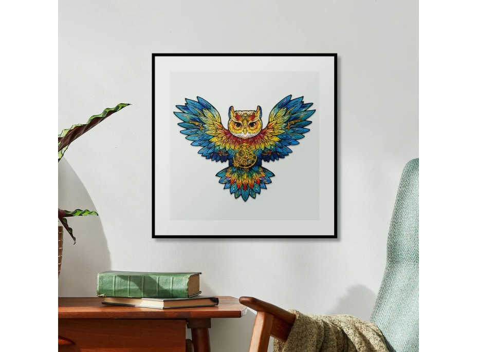 RoboTime Dřevěné puzzle Sova