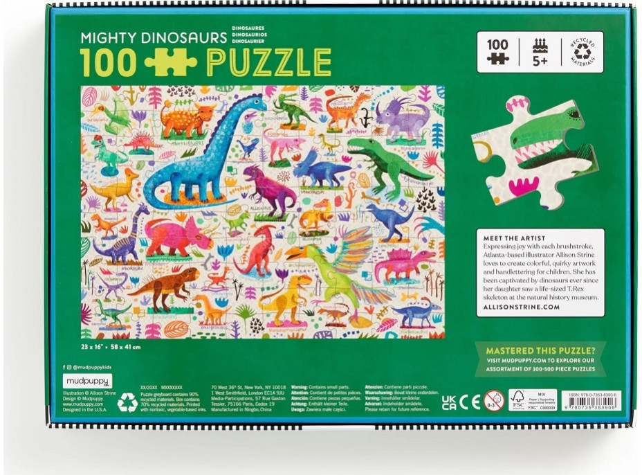 Mudpuppy Puzzle Mocní dinosauři 100 dílků