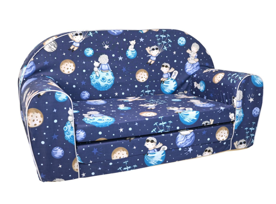Dětská rozkládací MINI pohovka Malý princ - tmavě modrá