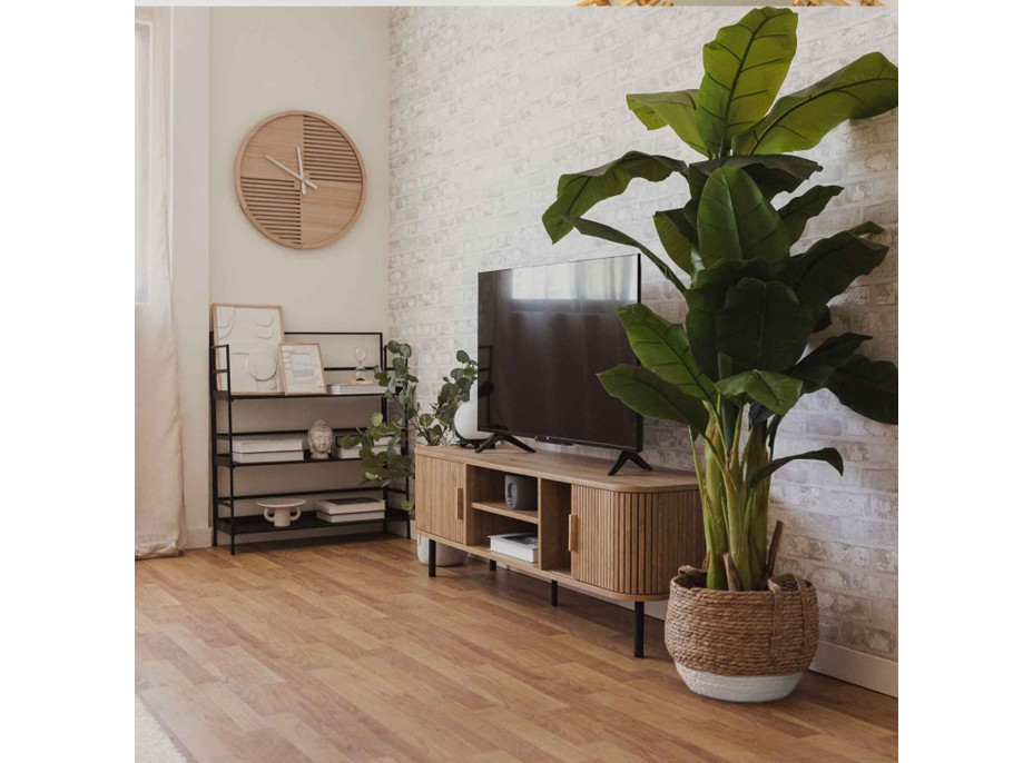 Sada BOHO košů z mořské trávy - 2 kusy - přírodní/bílá