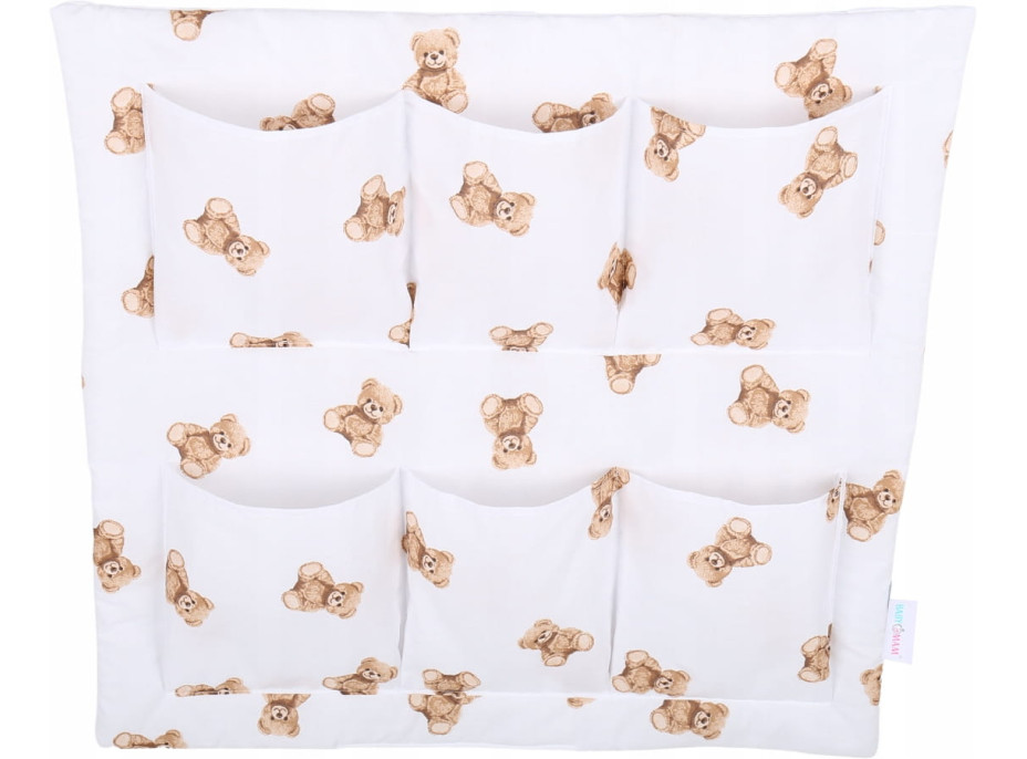 Kapsář (organizér) na dětskou postýlku BABYMAM PREMIUM - Medvídek Teddy