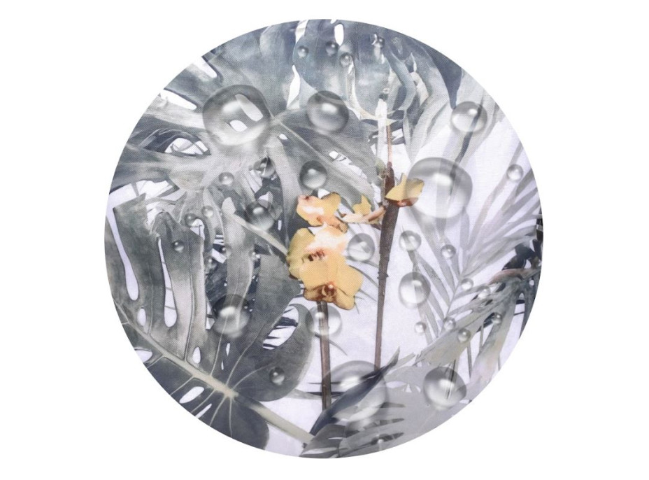 Voděodolný sedací MAXI polštář 100x15 cm do závěsného křesla - orchideje/šedý