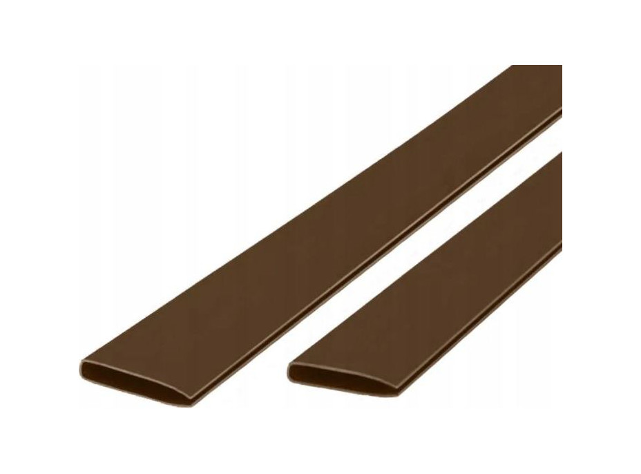 Ukončovací lišta na clonu na plot - imitace bambusu - 10x 100 cm - hnědá