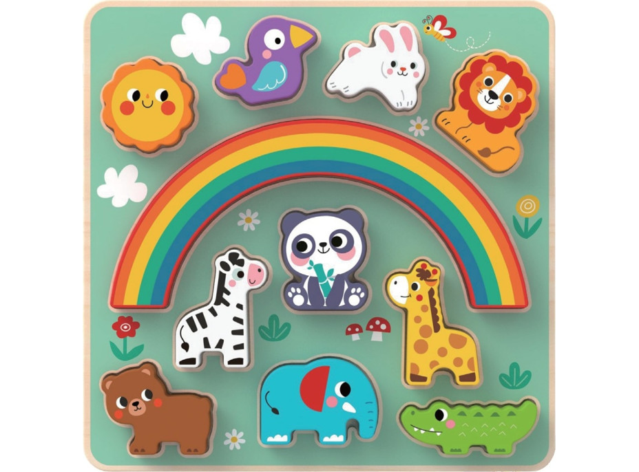 2Kids Toys Balanční puzzle se zvířátky 2 v 1