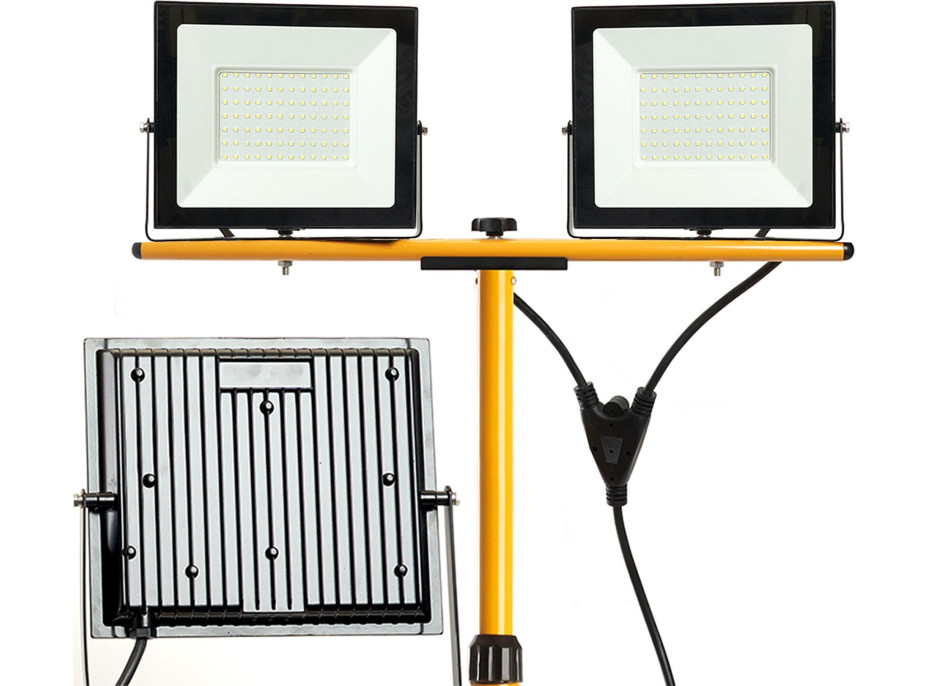Halogenová LED stavební svítilna na stojanu RSL005-2x50W