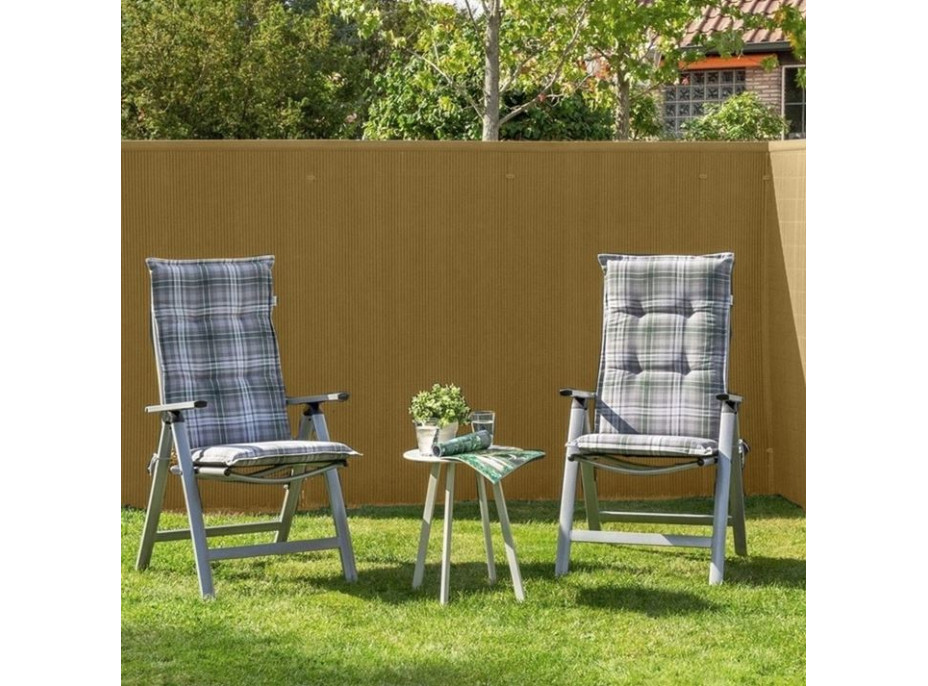 Ukončovací lišta na clonu na plot - imitace bambusu - 3x100 cm - béžová