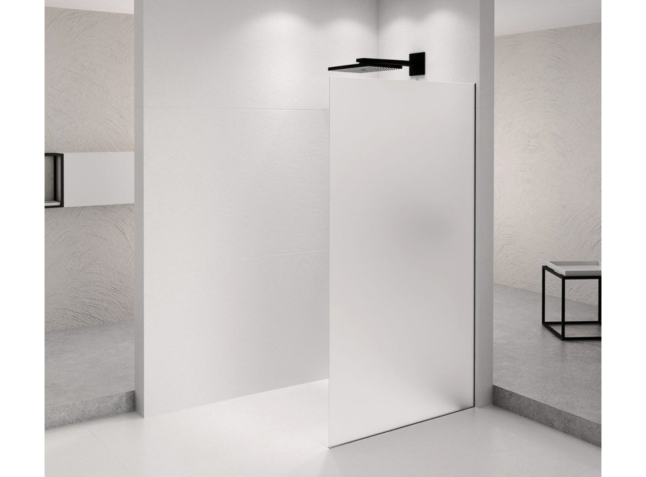 Polysan ARCHITEX BLACK MATT sprchová zástěna 1262mm, matné sklo AXB130MT