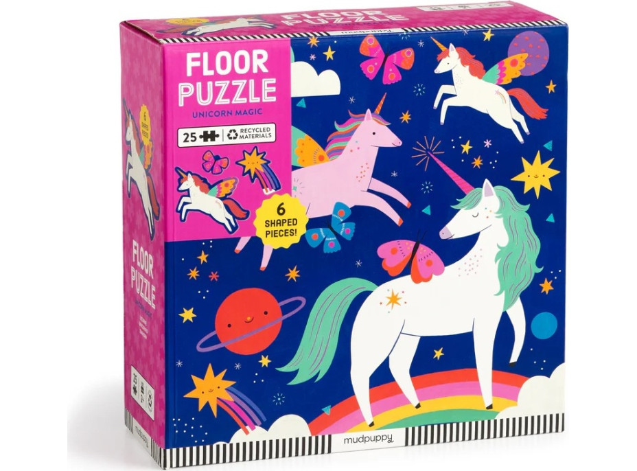 Mudpuppy Podlahové puzzle Kouzelní jednorožci 25 dílků