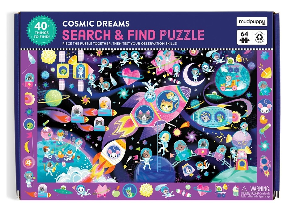 Mudpuppy Puzzle Hledej a najdi Vesmírné sny 64 dílků