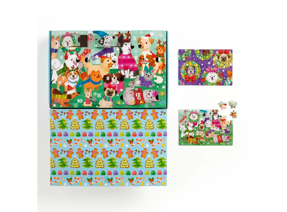 Mudpuppy Puzzle Předvánoční odpočítávání sada 12 ks