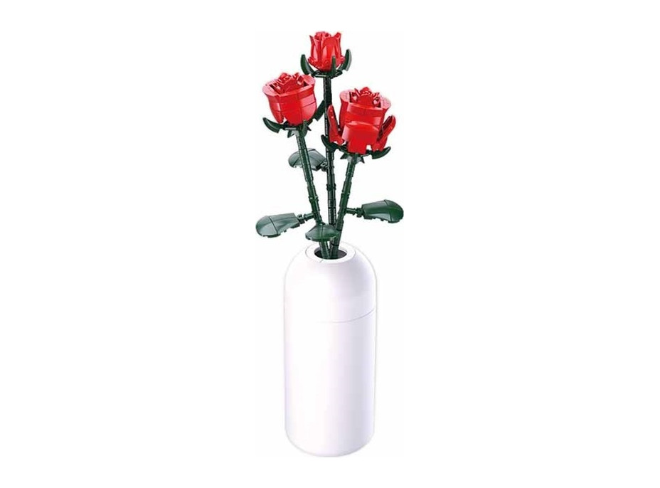 Sluban Flowers M38-B1101-04 Červená růže ve váze
