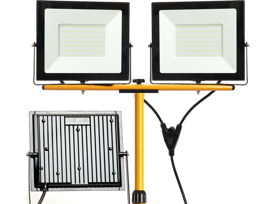 Halogenová LED stavební svítilna na stojanu RSL006-2x100W