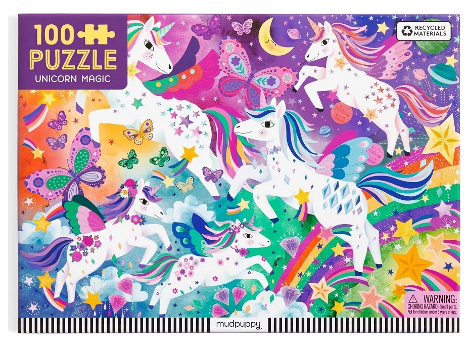 Mudpuppy Puzzle Kouzelní jednorožci 100 dílků