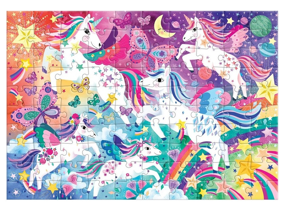 Mudpuppy Puzzle Kouzelní jednorožci 100 dílků